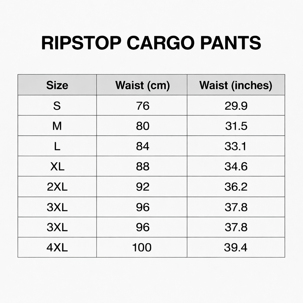 CAMO RIP STOP CARGO PANTS