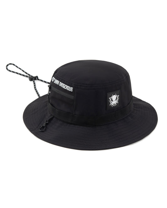 BLACK BOONIE BUCKET HAT V2
