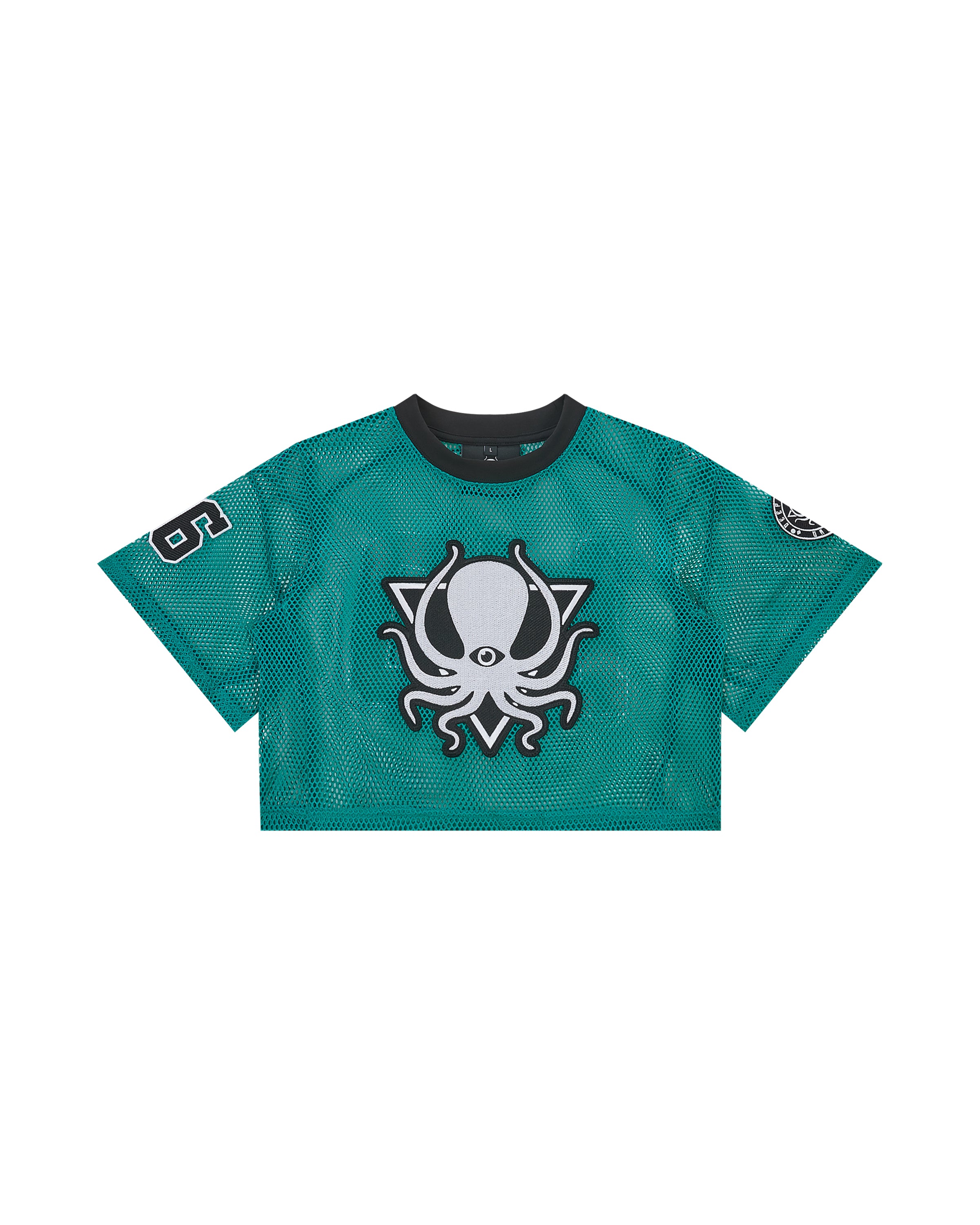 TEAL MESH CROP TOP JERSEY – DEEP DARK AND DANGEROUS
