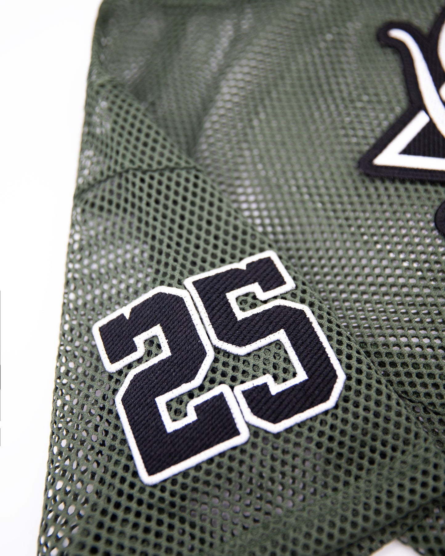 ARMY GREEN MESH CROP TOP JERSEY