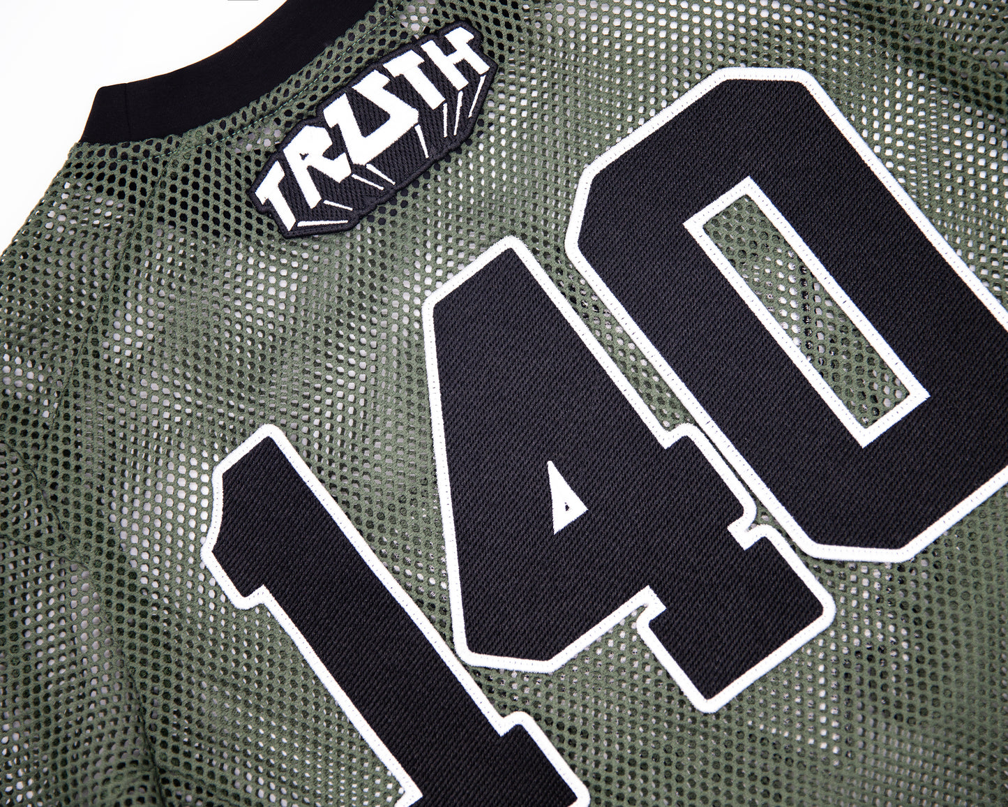 ARMY GREEN MESH CROP TOP JERSEY