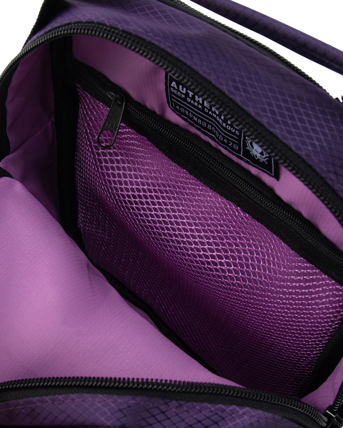 PURPLE DIAMOND RIPSTOP CROSSBODY BAG