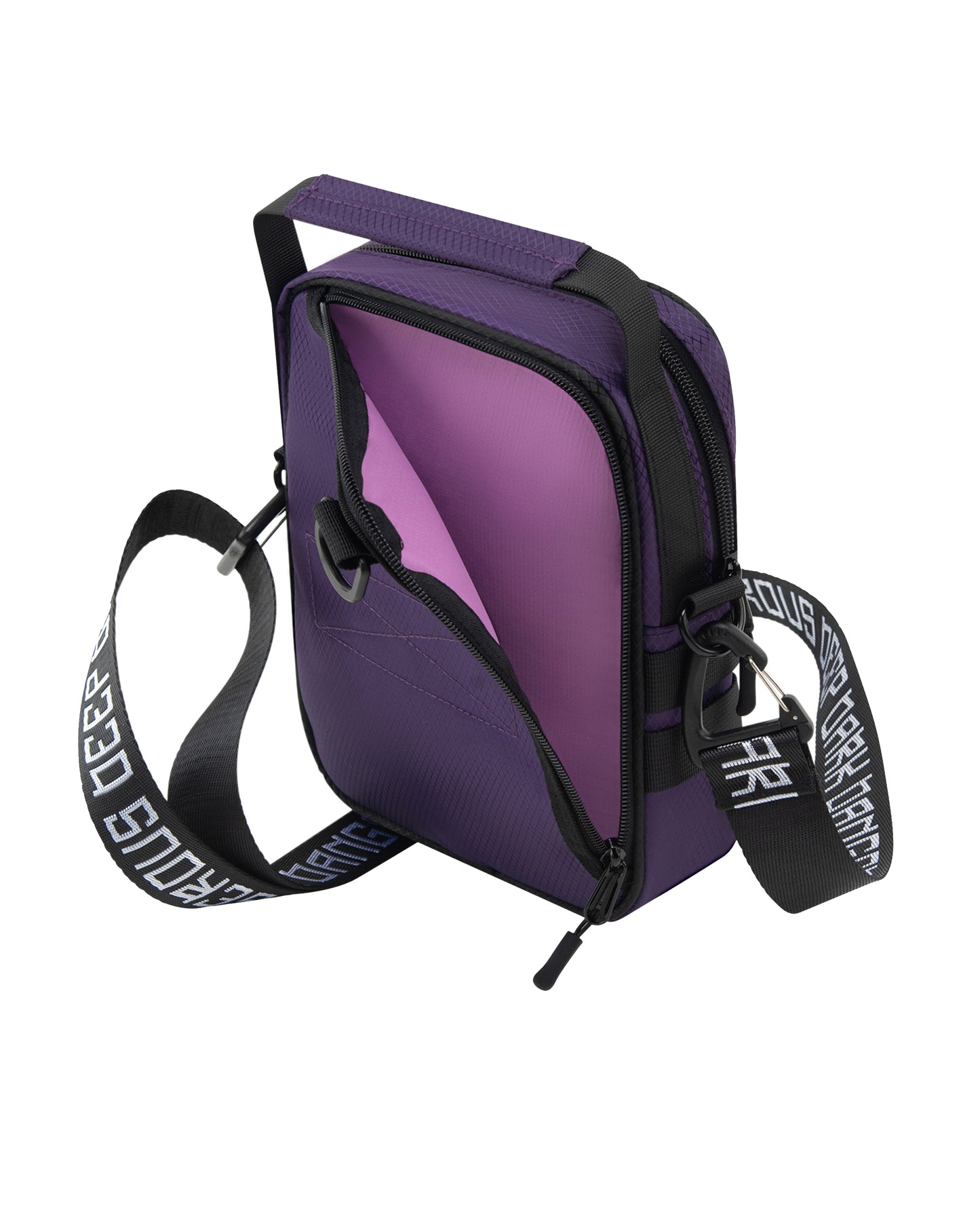 PURPLE DIAMOND RIPSTOP CROSSBODY BAG