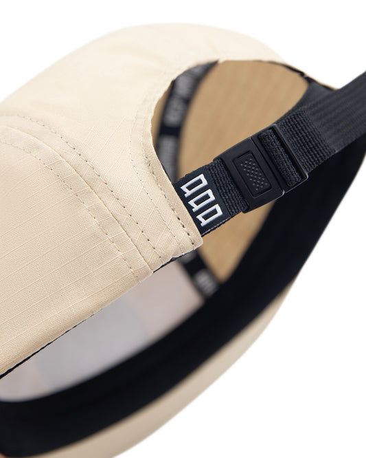 BEIGE LEATHER PATCH FIVE PANEL