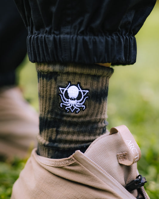 OLIVE GREEN TIE DYE SOCKS