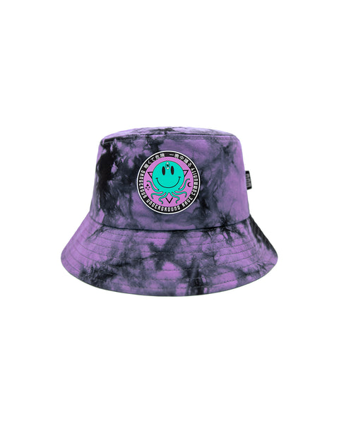 DANCE ALL NIGHT V2 PURPLE TIE DYE BUCKET HAT