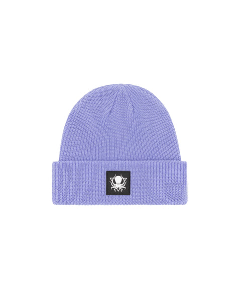 PERIWINKLE RUBBER PATCH BEANIE