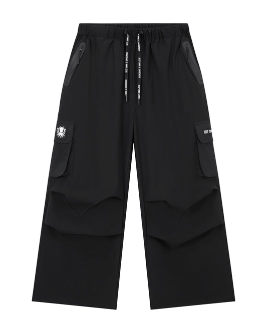 DDD SCHWARZE BAUMWOLLSHORTS 