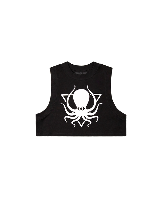 BLACK CROP TOP TANK