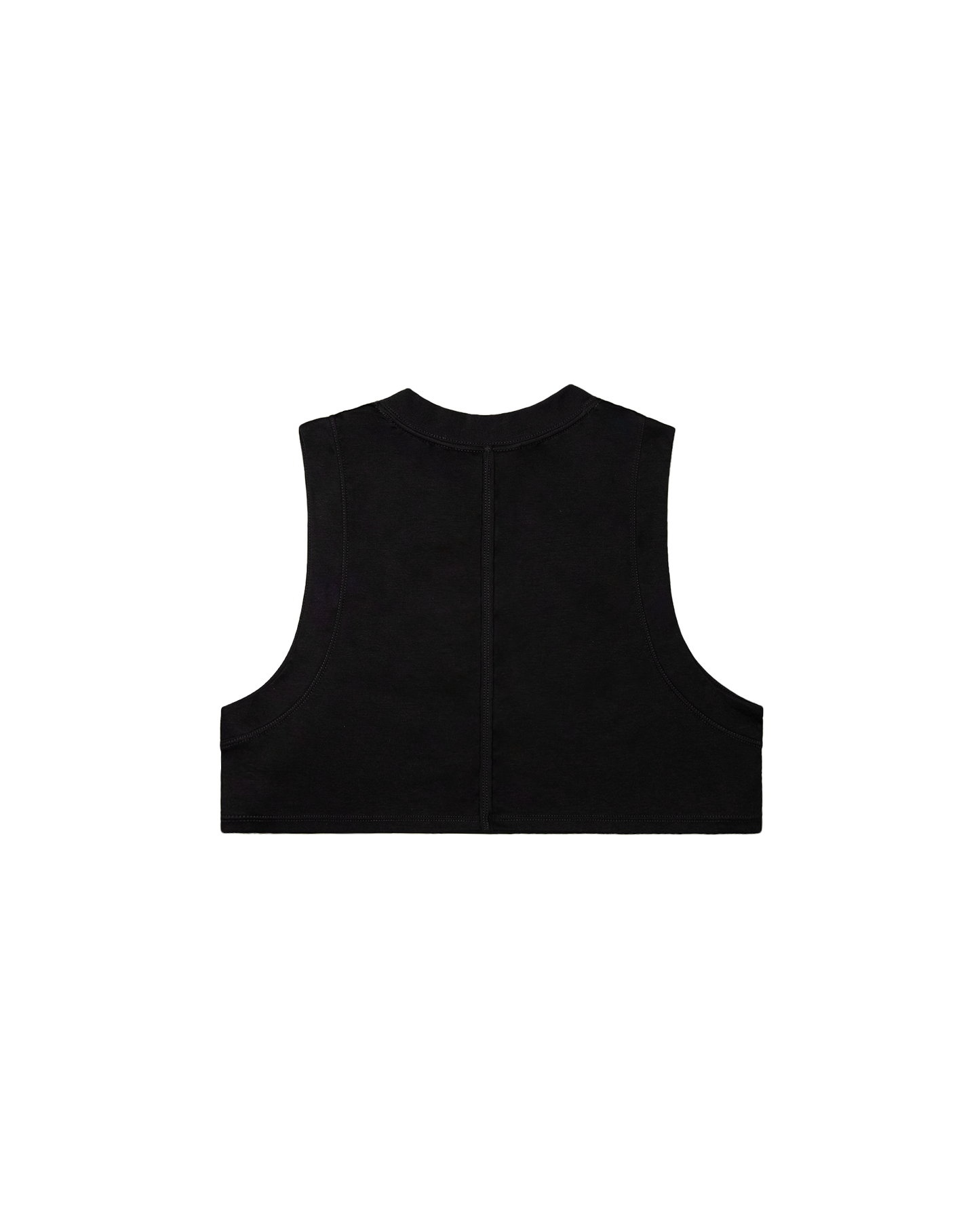 SCHWARZES CROP-TOP-TANK 