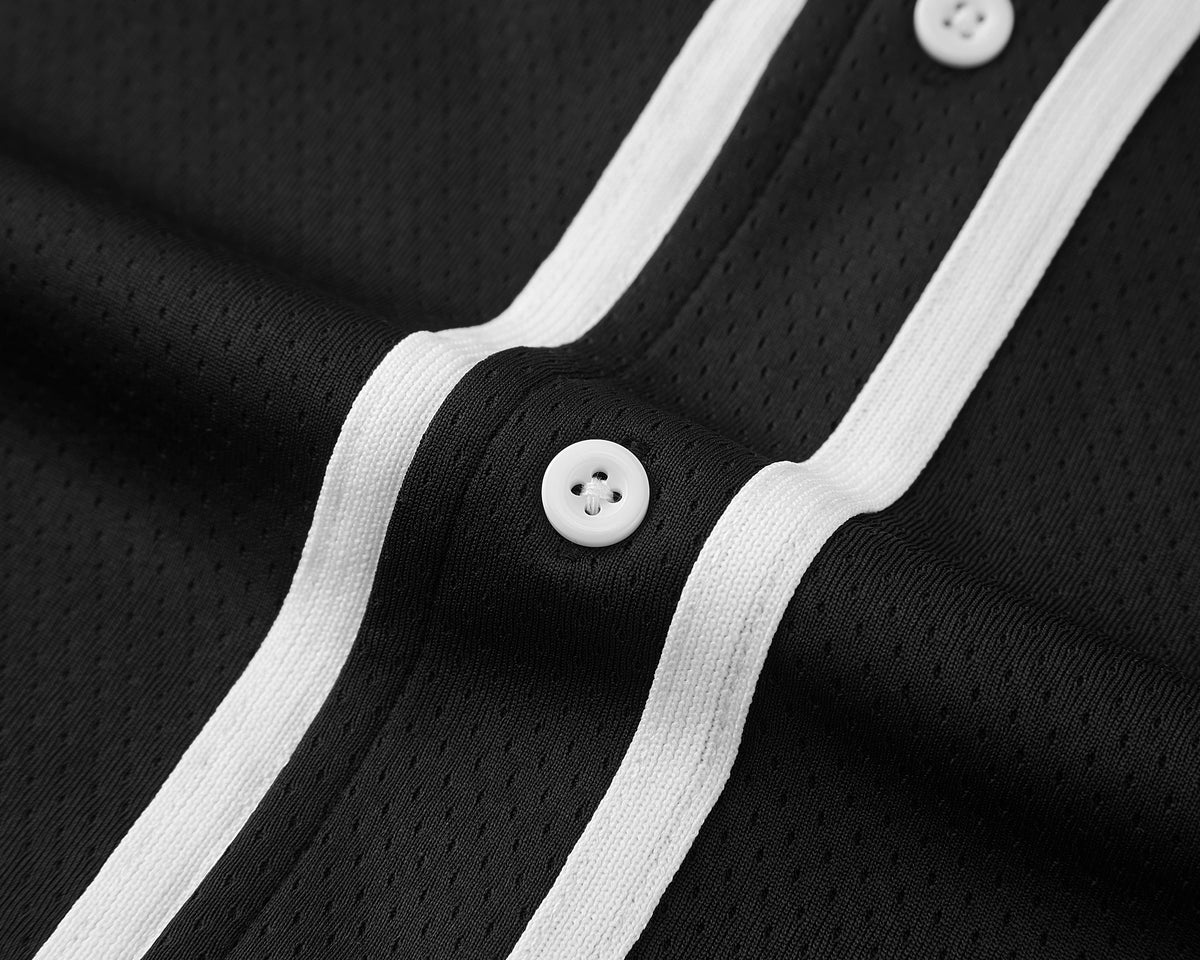 BLACK BASEBALL JERSEY