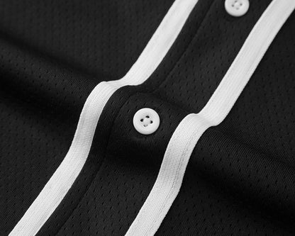 BLACK BASEBALL JERSEY