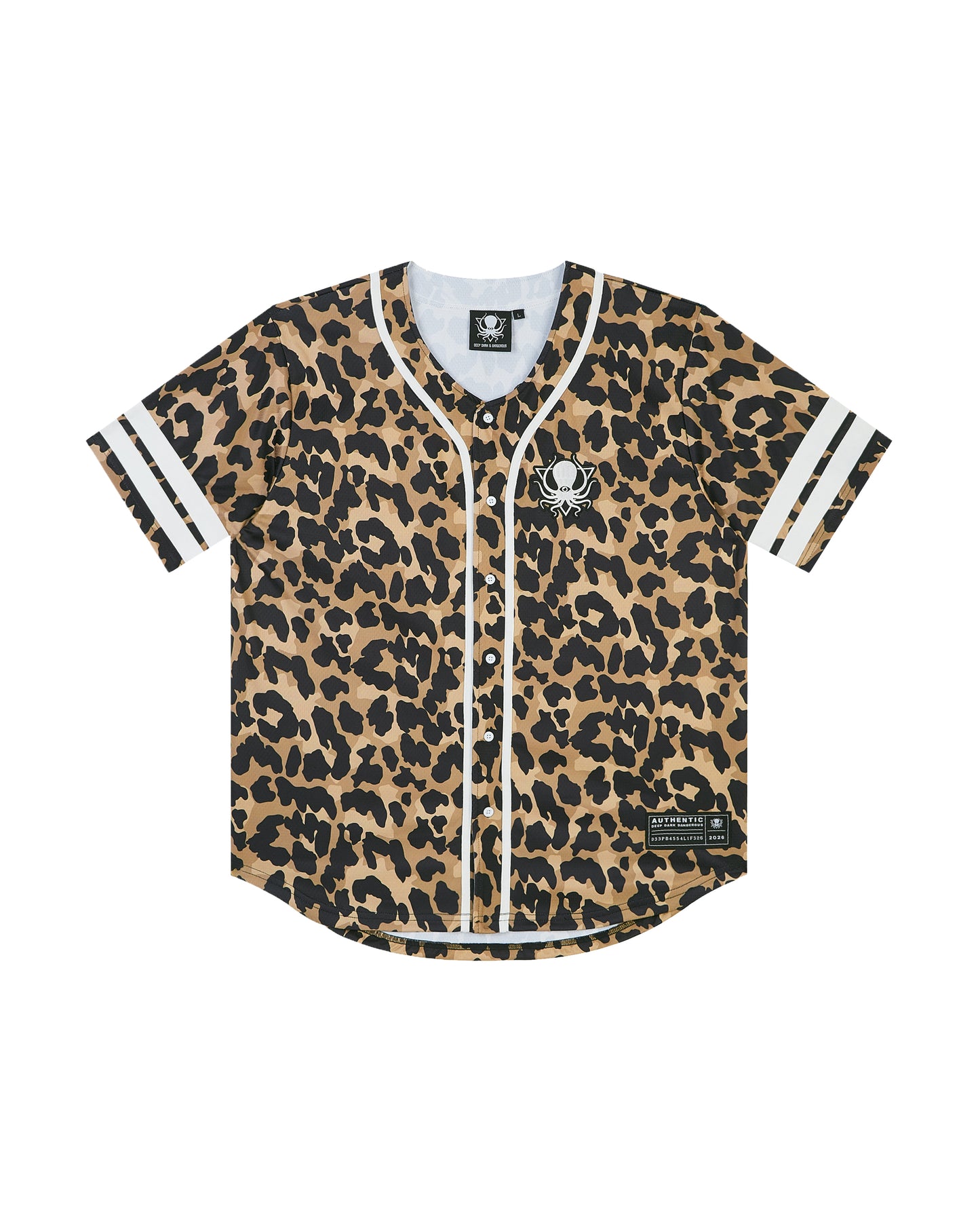 LEOPARD CAMO BASEBALL JERSEY