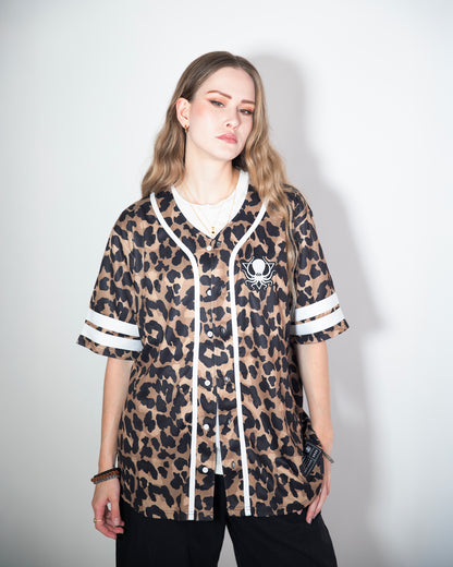 LEOPARD CAMO BASEBALL JERSEY