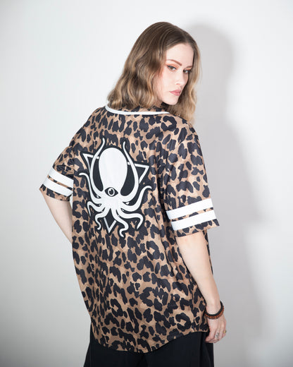 LEOPARD CAMO BASEBALL JERSEY