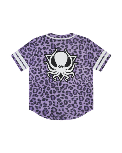 PURPLE LEOPARD BASEBALL JERSEY