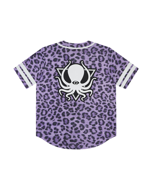 PURPLE LEOPARD BASEBALL JERSEY