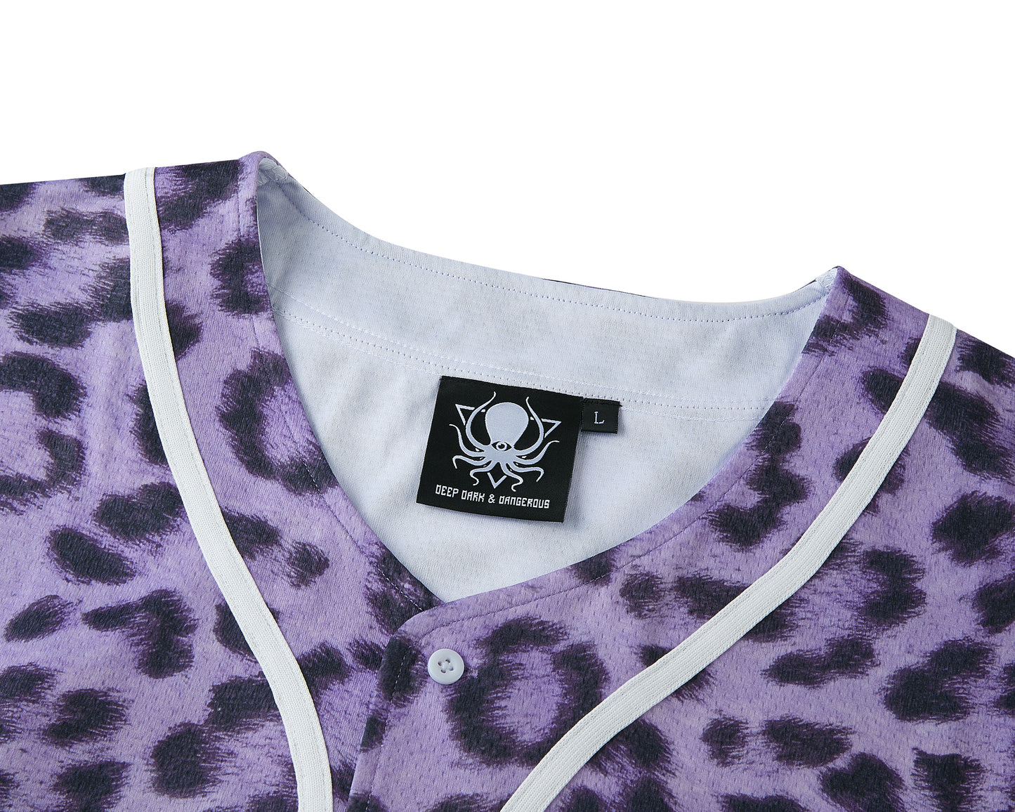 PURPLE LEOPARD BASEBALL JERSEY