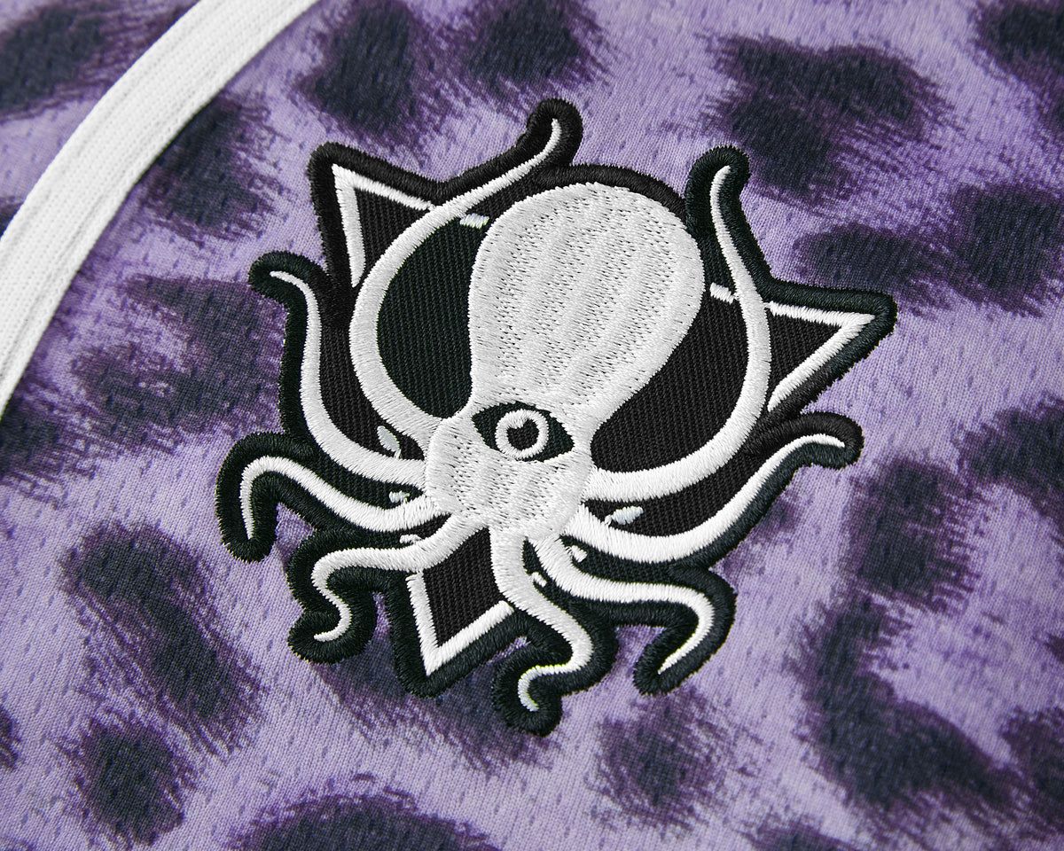 PURPLE LEOPARD BASEBALL JERSEY