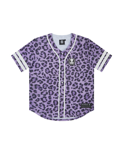PURPLE LEOPARD BASEBALL JERSEY