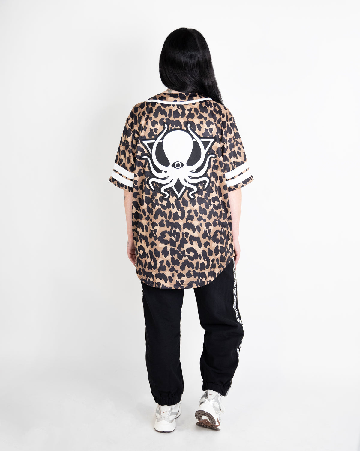 LEOPARD CAMO BASEBALL JERSEY