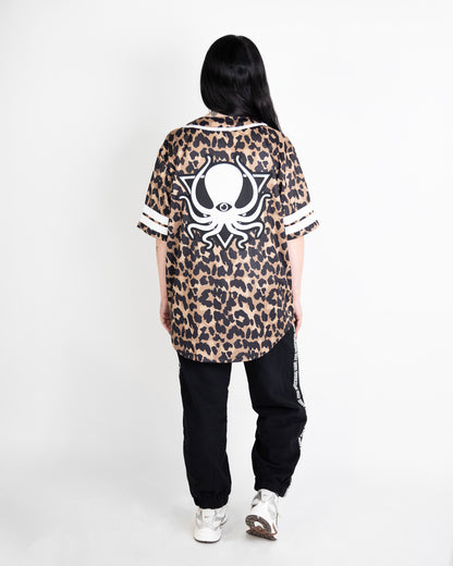 LEOPARD CAMO BASEBALL JERSEY