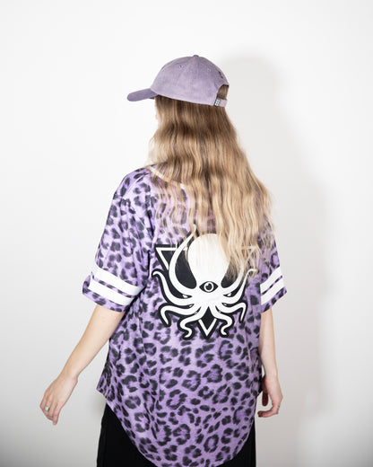 PURPLE LEOPARD BASEBALL JERSEY