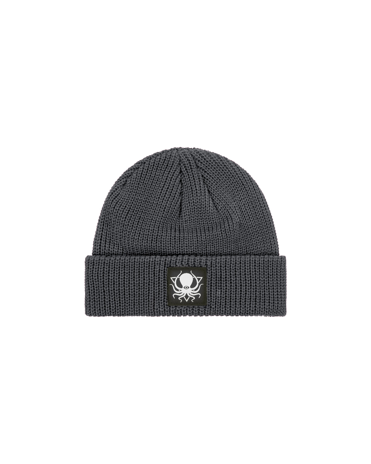 DARK GREY FISHERMAN PATCH BEANIE