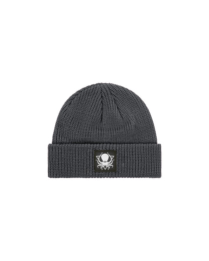 DARK GREY FISHERMAN PATCH BEANIE