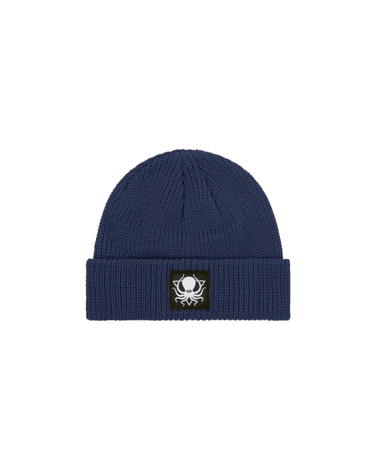 NAVY BLUE FISHERMAN PATCH BEANIE