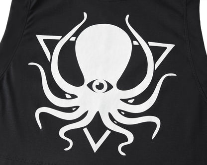 SCHWARZES CROP-TOP-TANK 