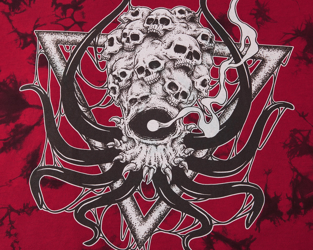 SQUIDSKULL RED TIEDYE DUAL LS