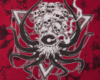 SQUIDSKULL RED TIEDYE DUAL LS
