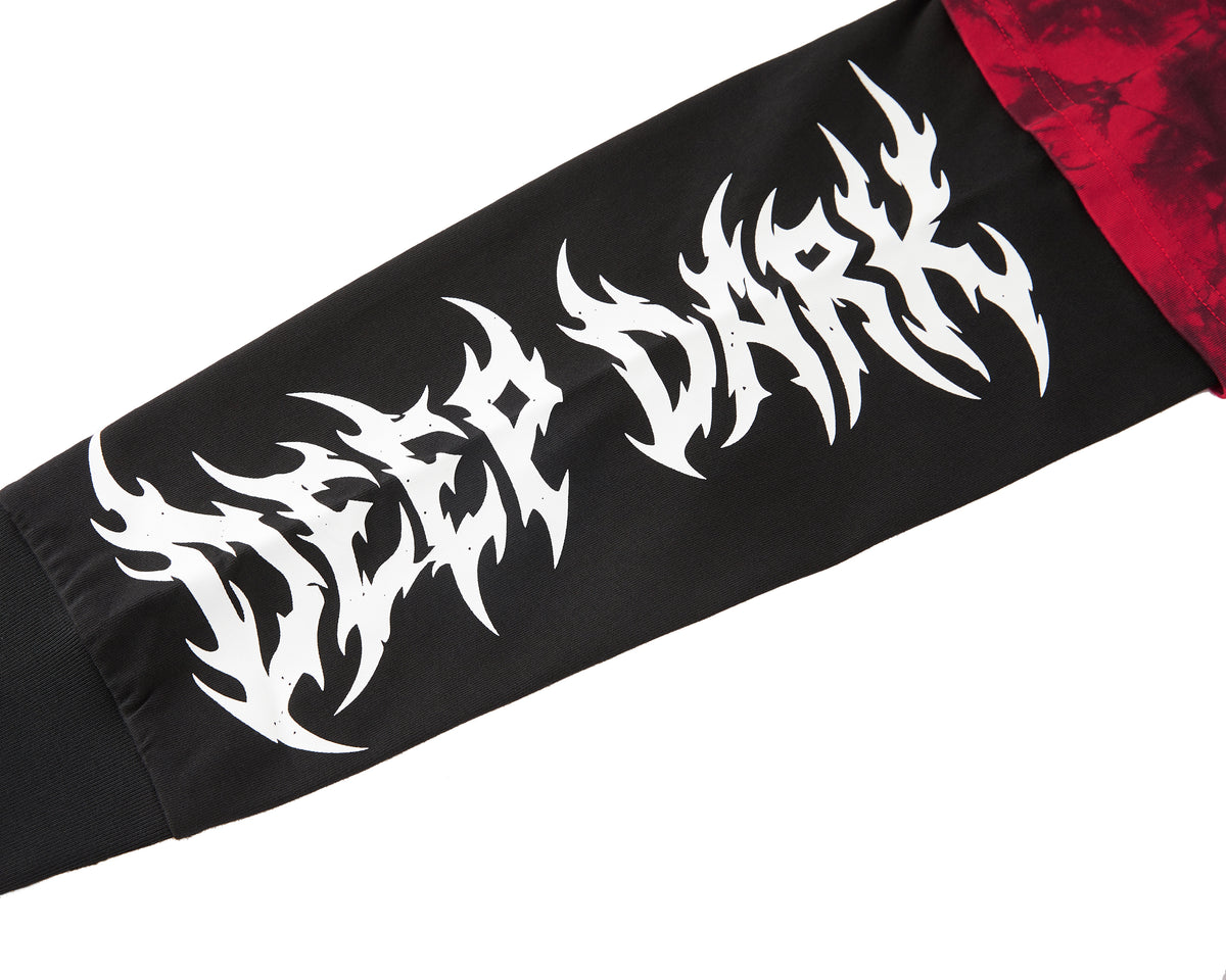 SQUIDSKULL RED TIEDYE DUAL LS