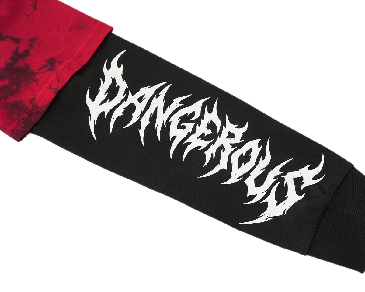 SQUIDSKULL RED TIEDYE DUAL LS