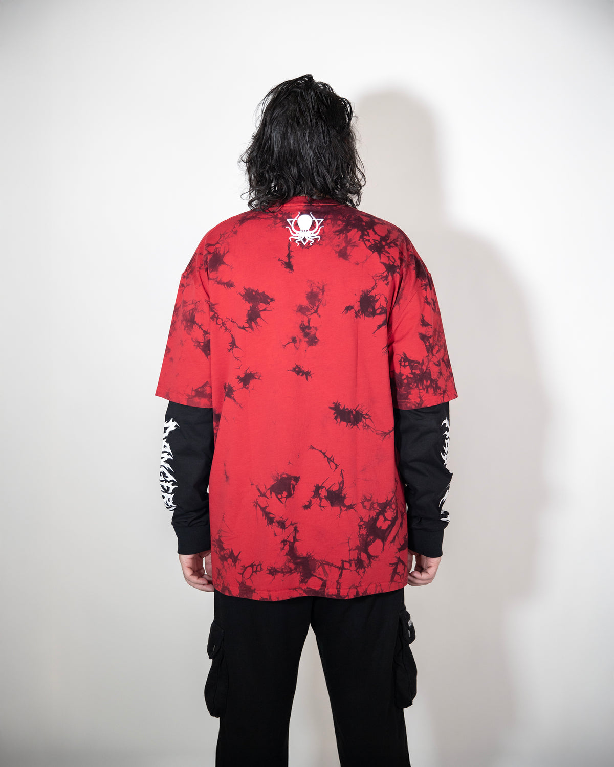 SQUIDSKULL RED TIEDYE DUAL LS