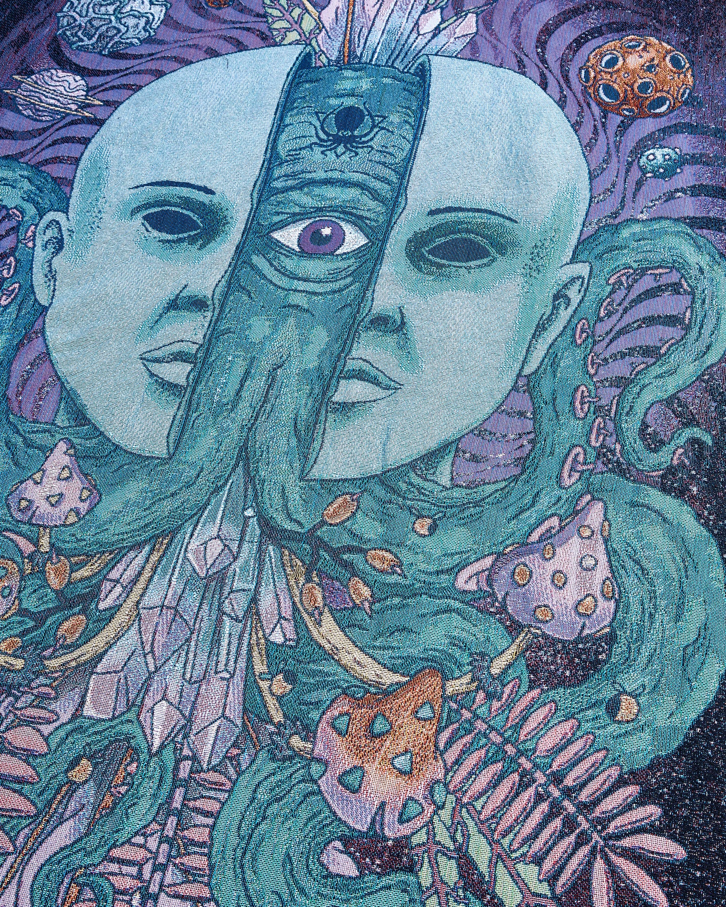 SPLIT FACE JACQUARD THROW BLANKET