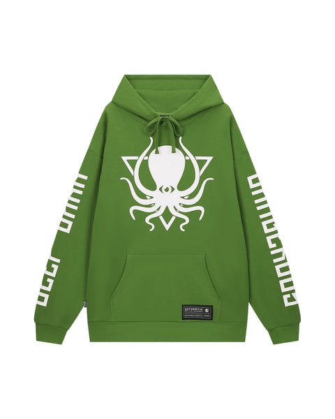 FOREST GREEN FLEECE PULLOVER HOODIE