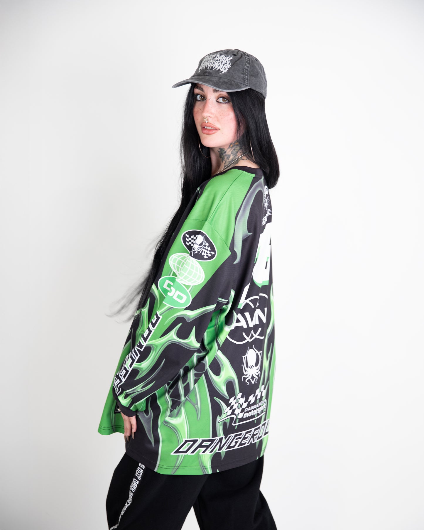 SLIME GREEN CHROME MOTO X JERSEY