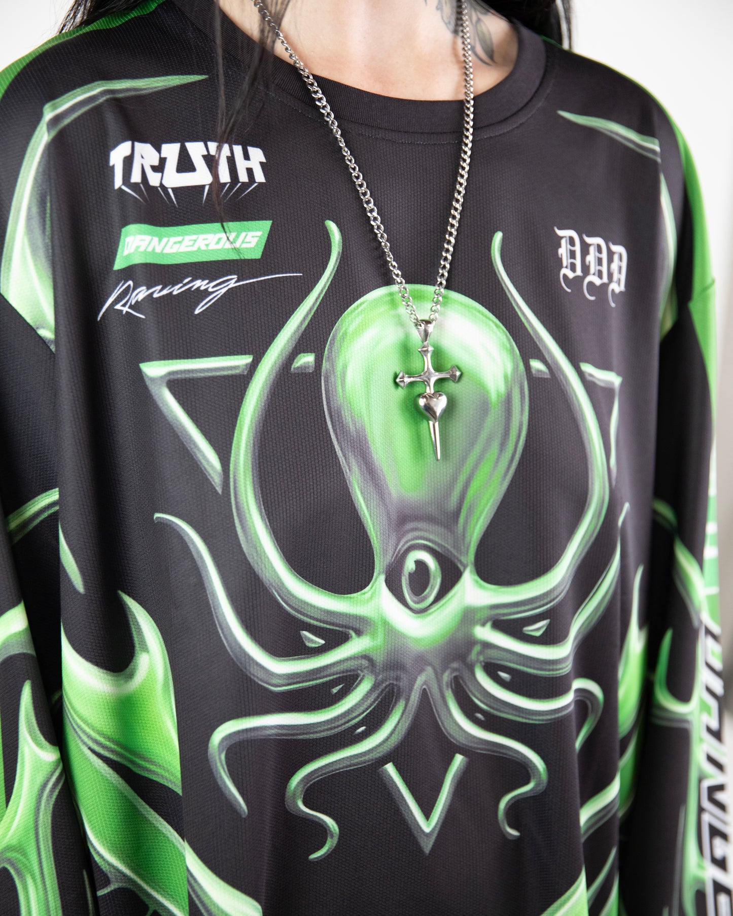 SLIME GREEN CHROME MOTO X JERSEY