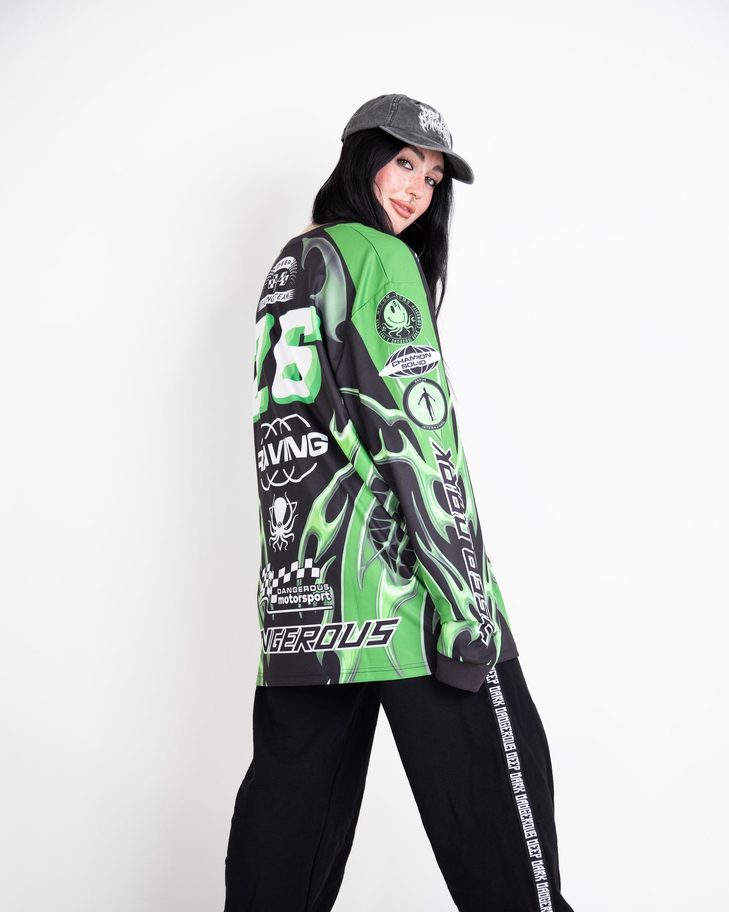 SLIME GREEN CHROME MOTO X JERSEY