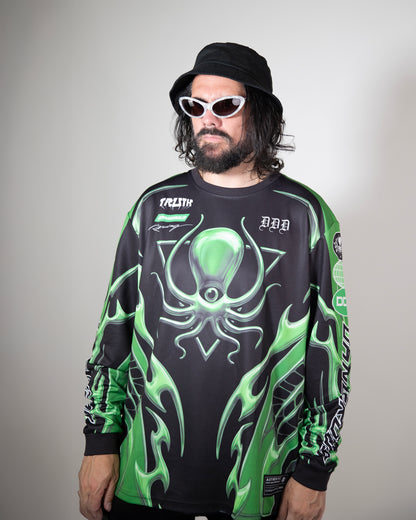 SLIME GREEN CHROME MOTO X JERSEY
