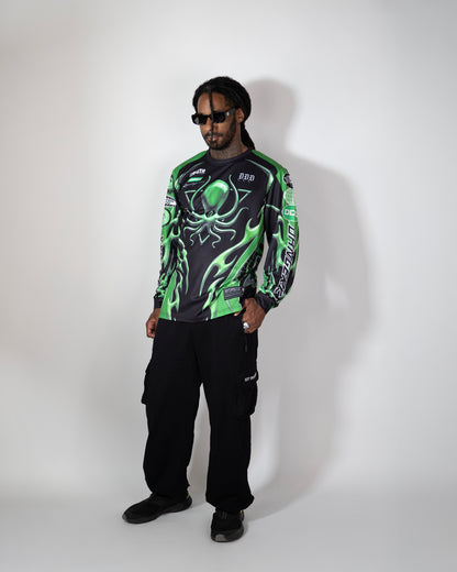 SLIME GREEN CHROME MOTO X JERSEY
