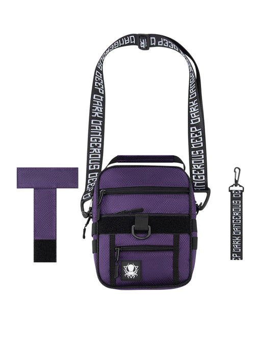 PURPLE DIAMOND RIPSTOP CROSSBODY BAG