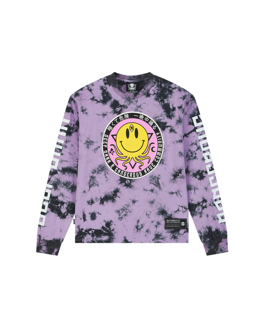 DANCE ALL NIGHT PURPLE TIE DYE LS T-SHIRT