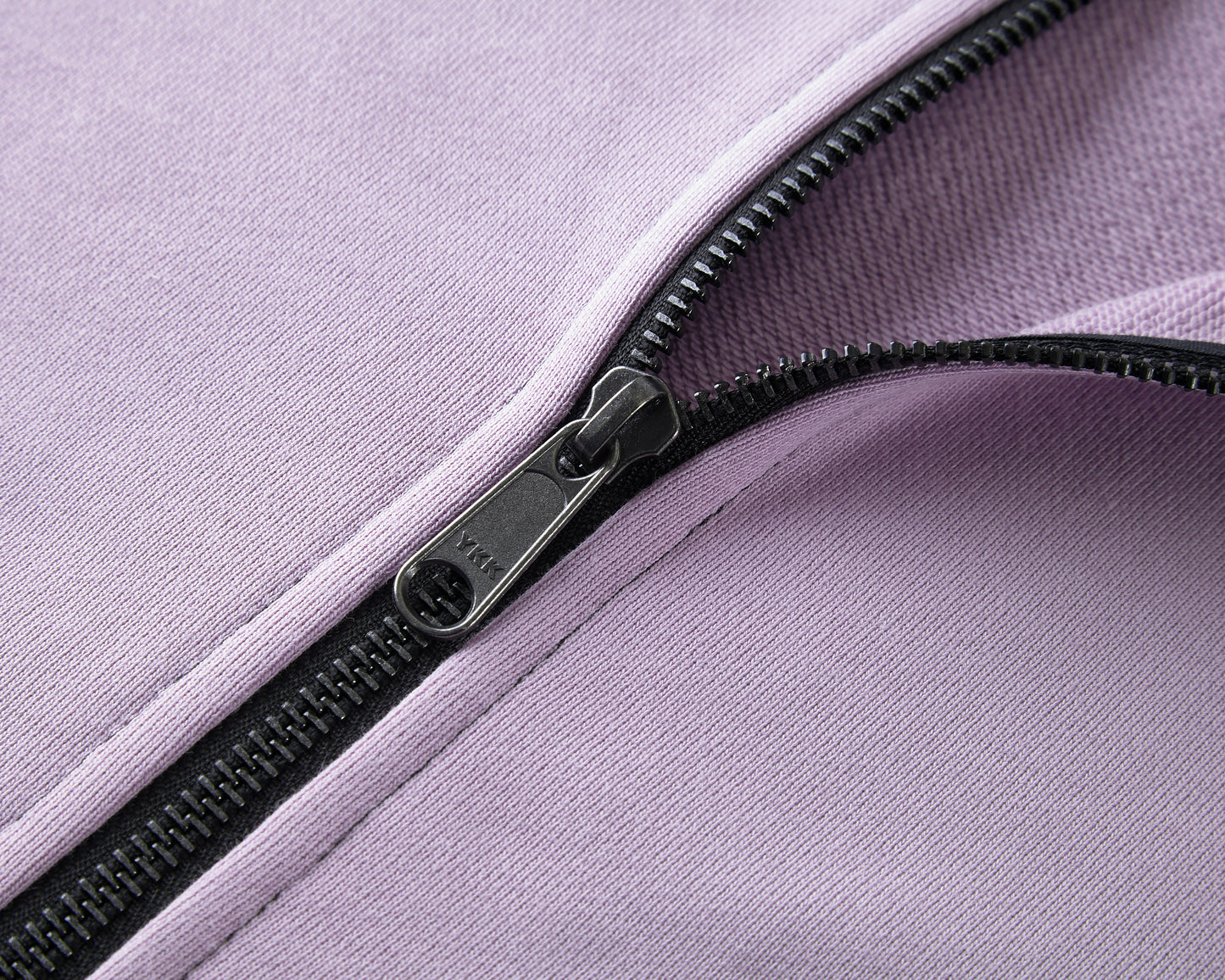 DUSTY PURPLE COLOR BLOCK ZIP UP HOODIE