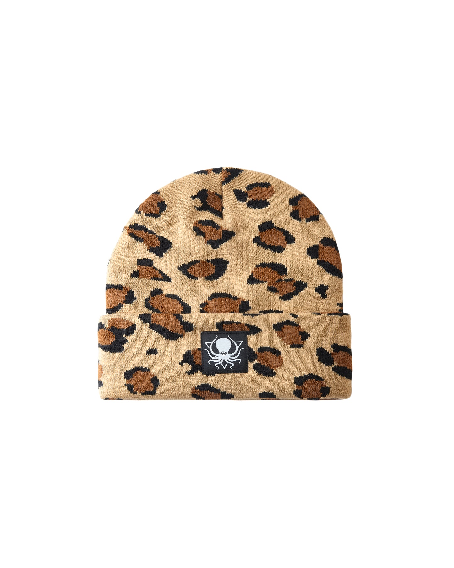 LEOPARD WOVEN PATCH BEANIE