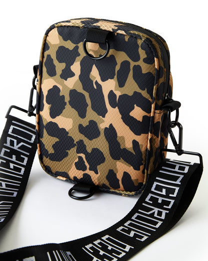 LEOPARD CAMO DIAMOND RIPSTOP SLING BAG