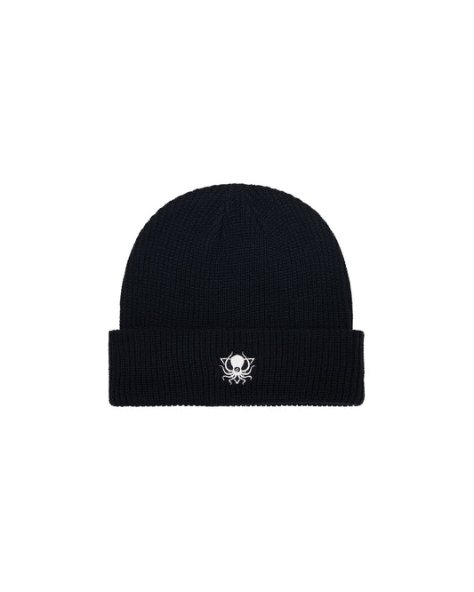 DDD BLACK EMBROIDERED BEANIE