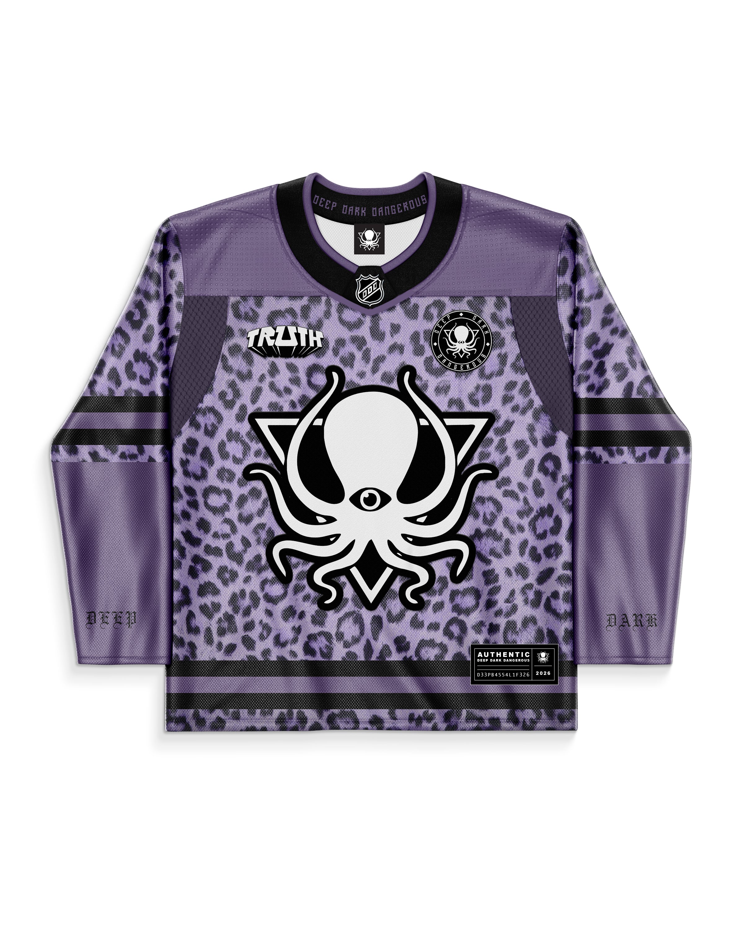 PURPLE LEOPARD PRO CUT HOCKEY JERSEY – DEEP DARK AND DANGEROUS